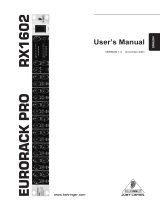 Behringer EURORACK PRO RX1602 User manual