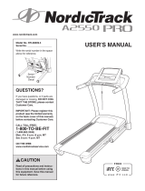 NordicTrack A2550 Pro Treadmill User manual