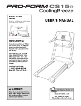 Pro-Form CS15e CoolingBreeze User manual