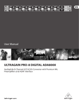Behringer ULTRAGAIN PRO-8 DIGITAL ADA8000 User manual