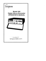 Simpson 444 User manual