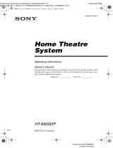 Sony SA-WMSP68 Operating Instructions Manual