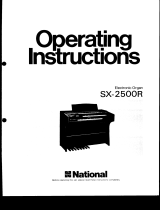 Panasonic SX-2500R Operating instructions