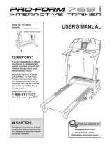 Pro-Form 1800 Interactive Trainer Treadmill User manual