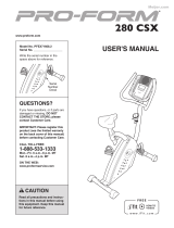 Pro-Form 280 CSX User manual