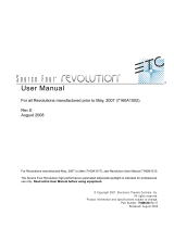ETC Source Four Revolution User manual
