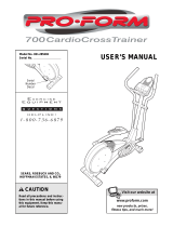 ProForm 700 CARDIO CROSSTRAINER User manual
