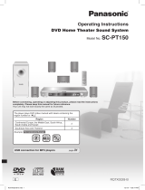 Panasonic SCPT150 Owner's manual