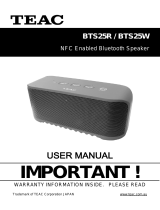 TEAC BTS25W User manual