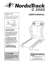 NordicTrack C 2000 NTL10841 User manual
