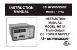 B&K Precision Model 1671A User manual