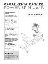 Gold's Gym Power Spin 230 R User manual