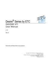 ETC Desire D60 XTI User manual