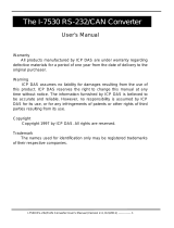 ICP DAS USA I-7530 User manual