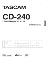 Tascam CD-240 User manual