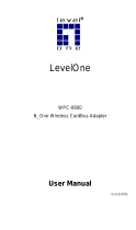 LevelOne WPC-0600 User manual