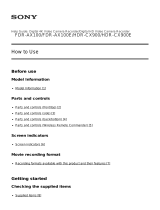 Sony HDR-CX900E User manual