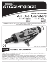 Draper Storm Force 90° Mini Air Die Grinder Operating instructions