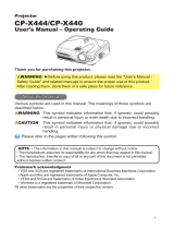 Hitachi CPX444 User manual