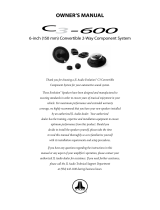 JL Audio C3-600 Owner's manual