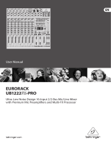 Behringer Eurorack UB1222FX-PRO User manual