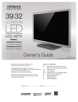 Hitachi LE39S406 Owner's manual