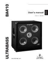 Behringer Ultrabass BA410 User manual