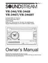Soundstream VR-346B Owner's manual