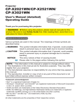 Hitachi CP-X2021WN User manual