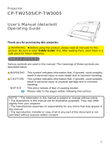 Hitachi CPTW2505 User manual