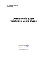 Alcatel-Lucent OmniSwitch 6250 Hardware User's Manual