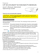 Hitachi CP-EW301N User manual