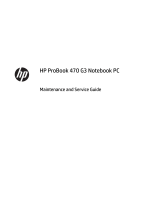HP ProBook 470 G3 Notebook PC Maintenance & Service Guide