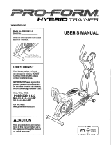 ProForm HYBRID TRAINER User manual