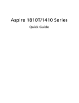 Acer Aspire 1810T Quick start guide