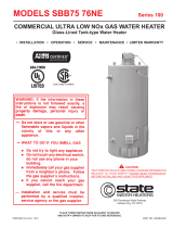 State Water Heaters SBB75-76-NE User manual