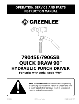 Greenlee 7904SB / 7906SB WV Quick Draw 90 User manual