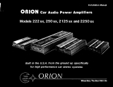 Orion Car Audio 2125SX User manual