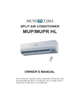 mundoclima Series MUP-HL Owner's manual