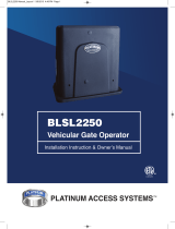 Platinum BLSL2250 Installation Instructions & Owner's Manual