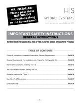 Hydro Systems LXT6060ACOW Installation guide