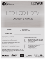 Hitachi LE39A309 Owner's manual