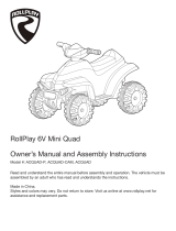 Rollplay 6V Mini Quad ACQUAD Operating instructions