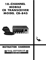 Ray Jefferson CB-845 Instruction Handbook Manual