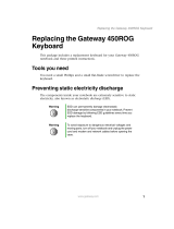 Gateway 450ROG Replacement Instructions Manual