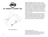 ADJ VF Snow Flurry HO Snow Machine User manual