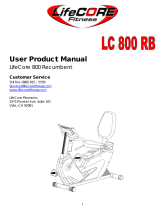 LifeCore Fitness LC800RB User manual