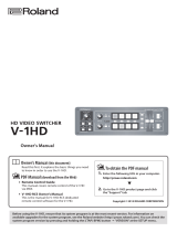 Roland V-1HD Owner's manual