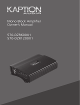 Kaption Audio 570-DZR600X1 Owner's manual