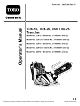 Toro TRX-26 Trencher User manual